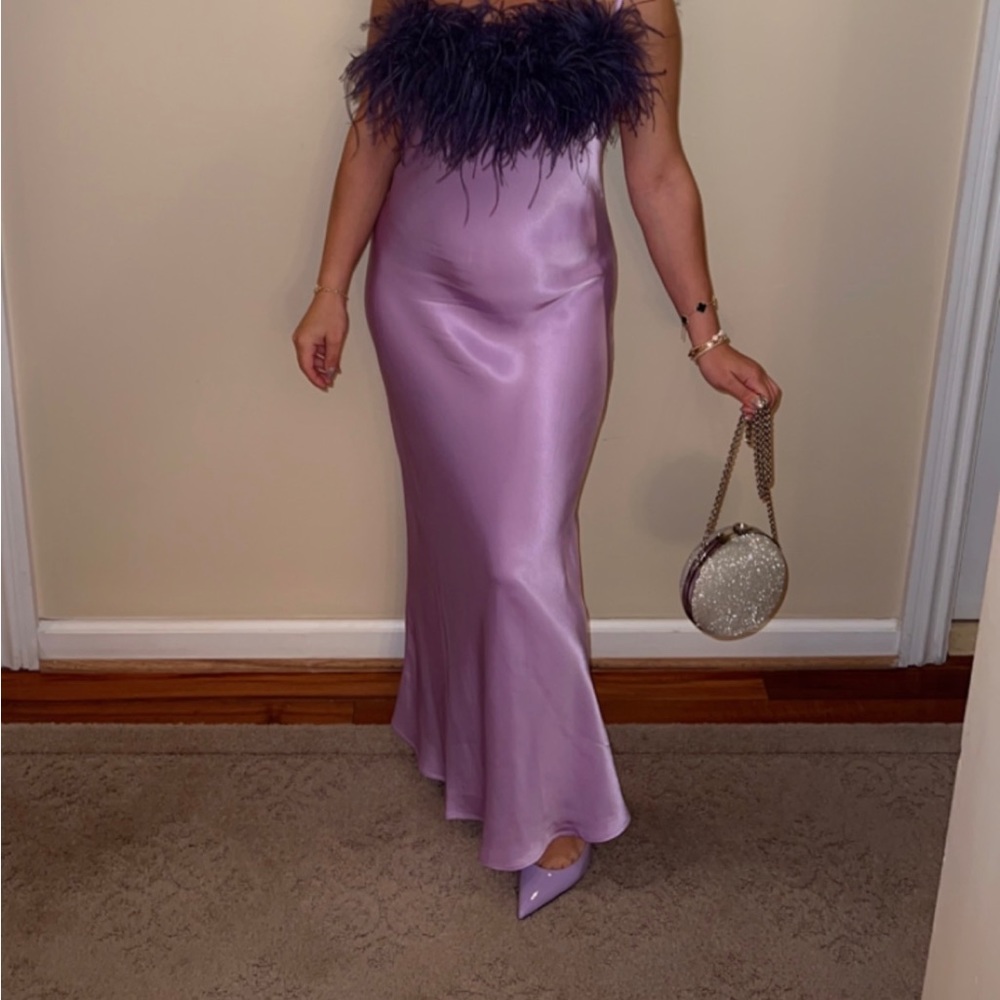 Sleeper purple feather dress